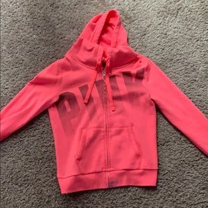 Pink Victoria's Secret Zip Up Hoodie
